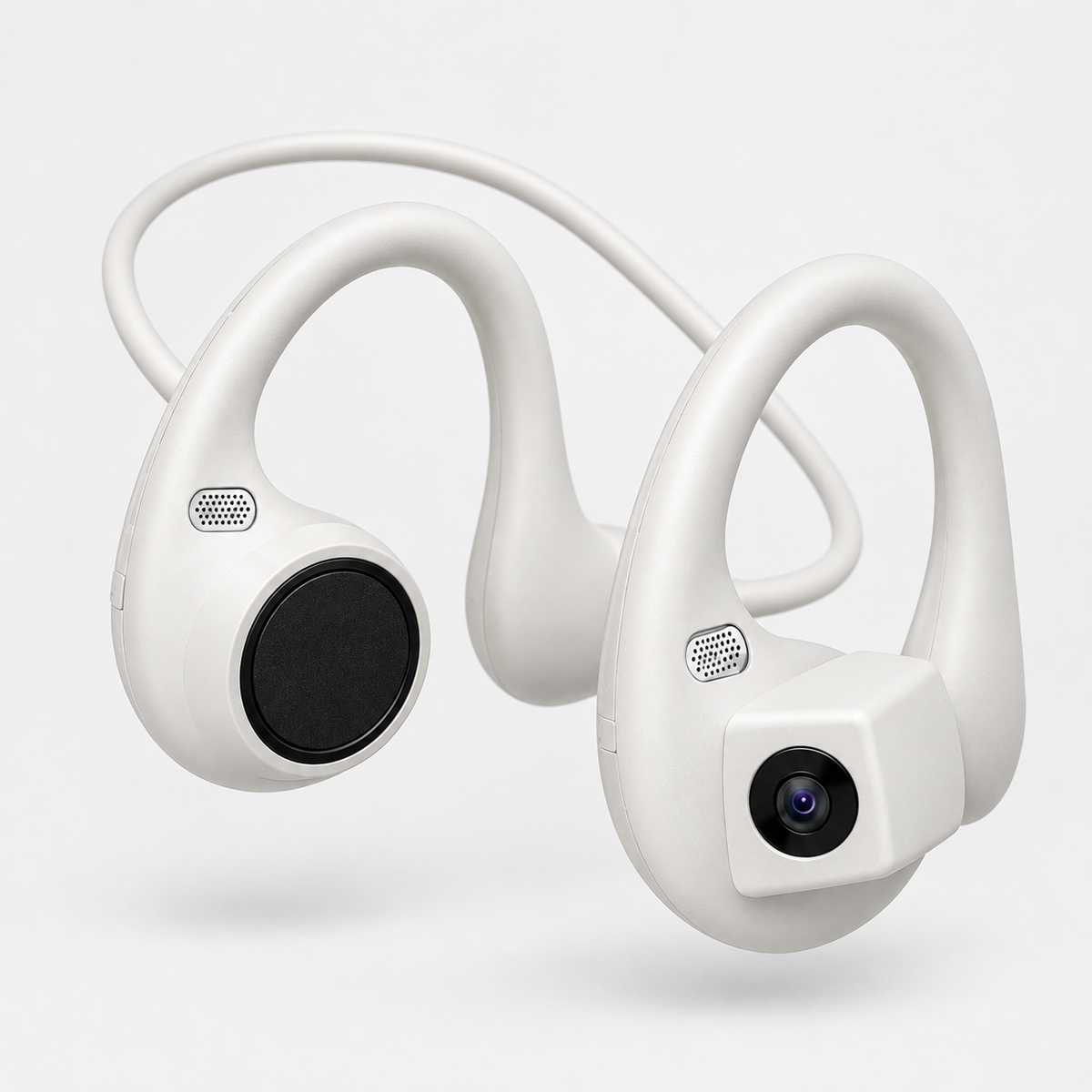 Hondo Cam POV camera earbuds in white
